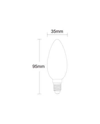 BOMBILLA LED * VELA OPAL 4,5W 3000K DIM